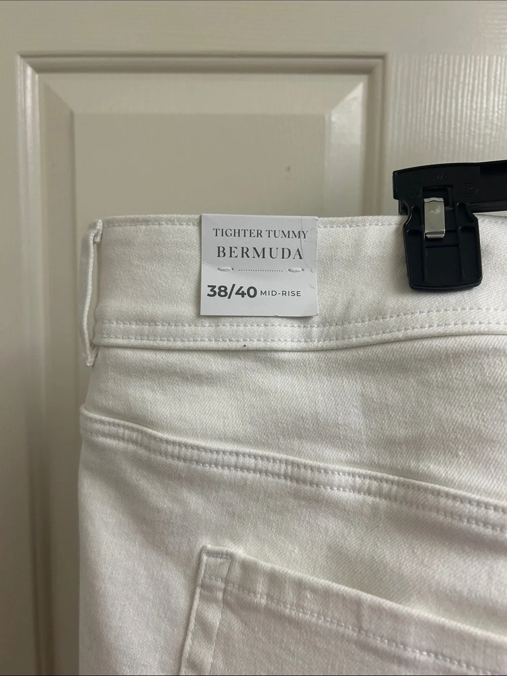 Lane Bryant plus-size white denim bermuda shorts, Size 38/40, New with tags